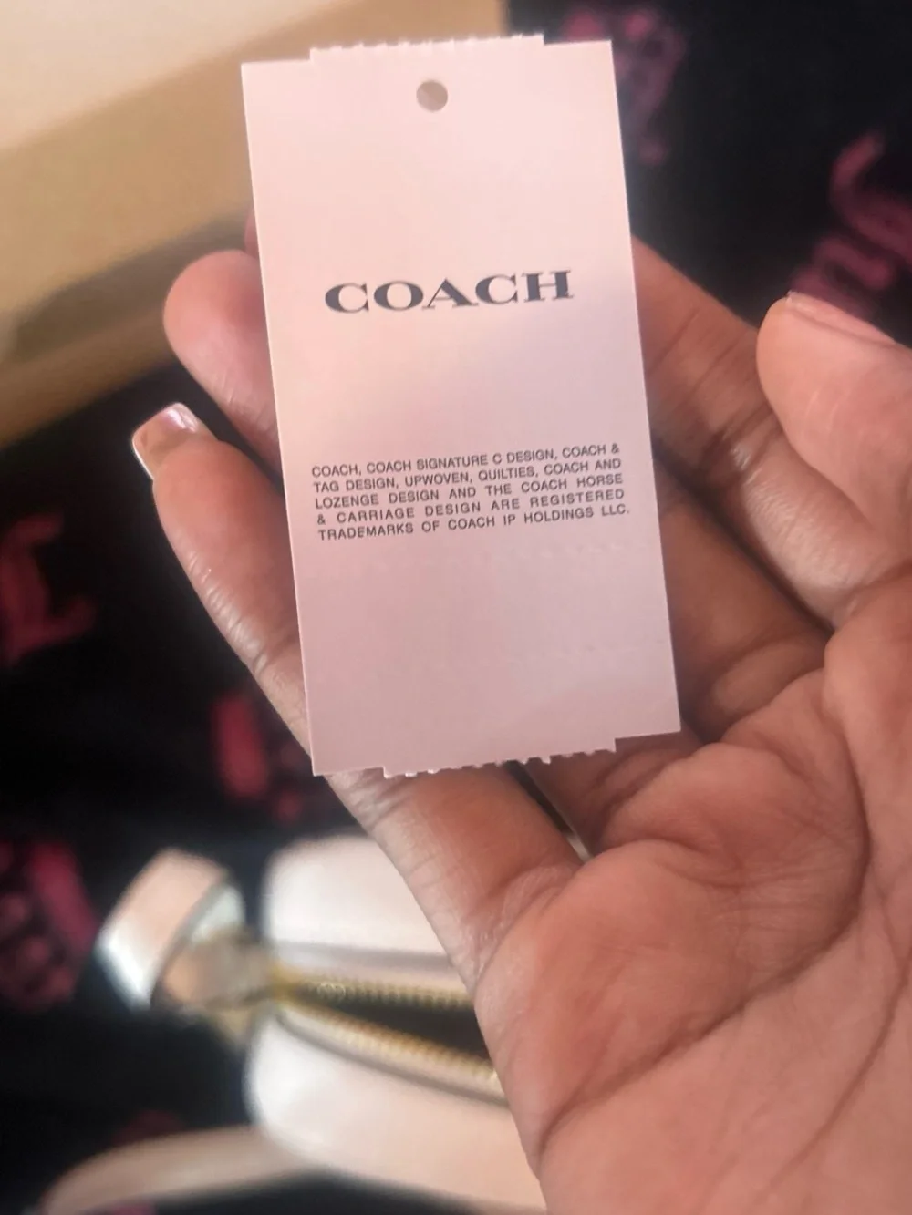 Coach Light Pink Pebbled Leather Crossbody Bag